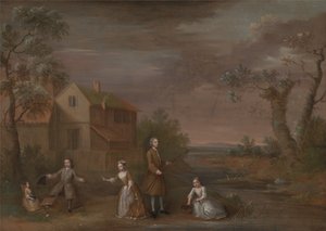 Een familieportret genaamd de Stafford-familie door Unbekannt Unbekannt